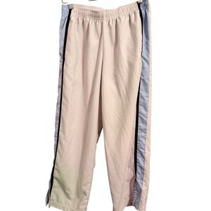 Nike Track Pants White‎ Light Blue Stripe Athletic Sportswear Size M